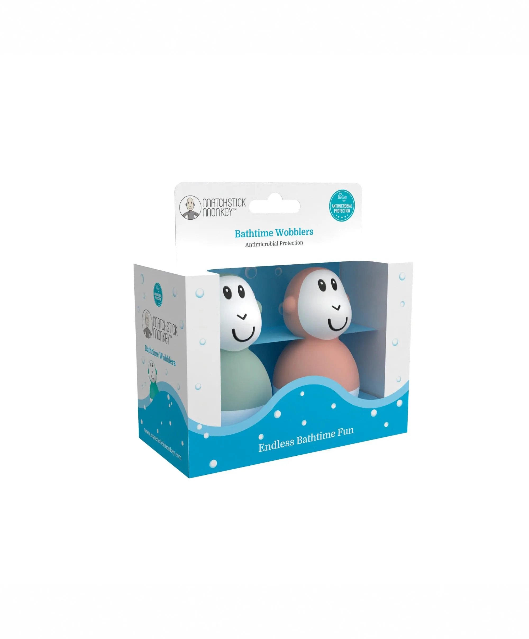 Matchstick Monkey Mint Green & Dusty Pink Wobblers
