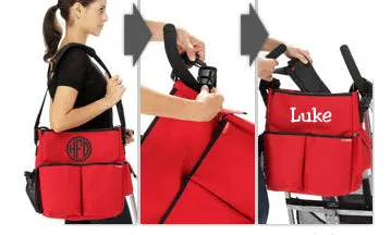 Monogrammed Diaper Bags Skip Hop Charcoal Lime Comes with 1 Free Burp Cloth