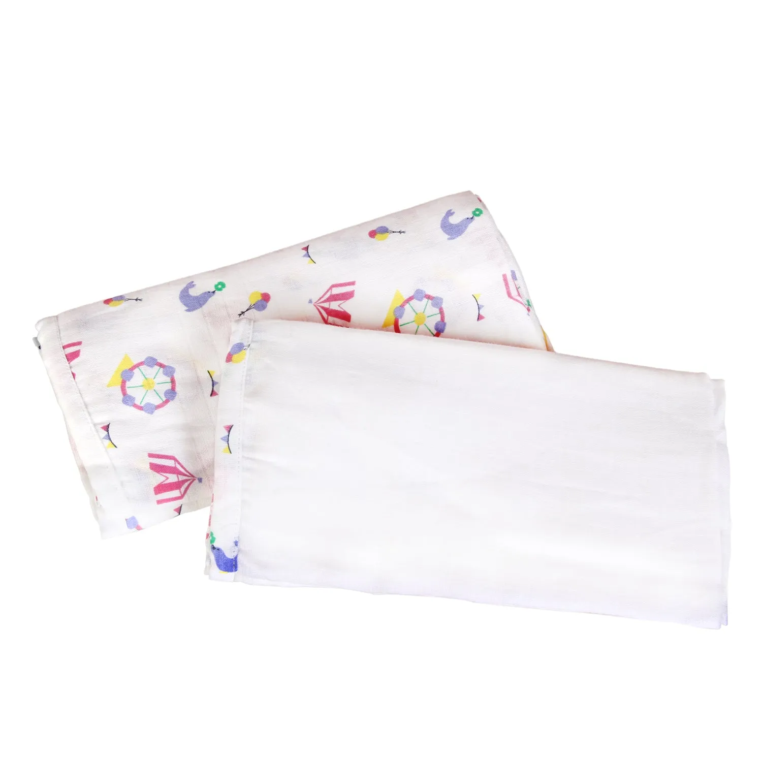 Muslin Swaddle - 2Pc Set - Carnival Rose Pink