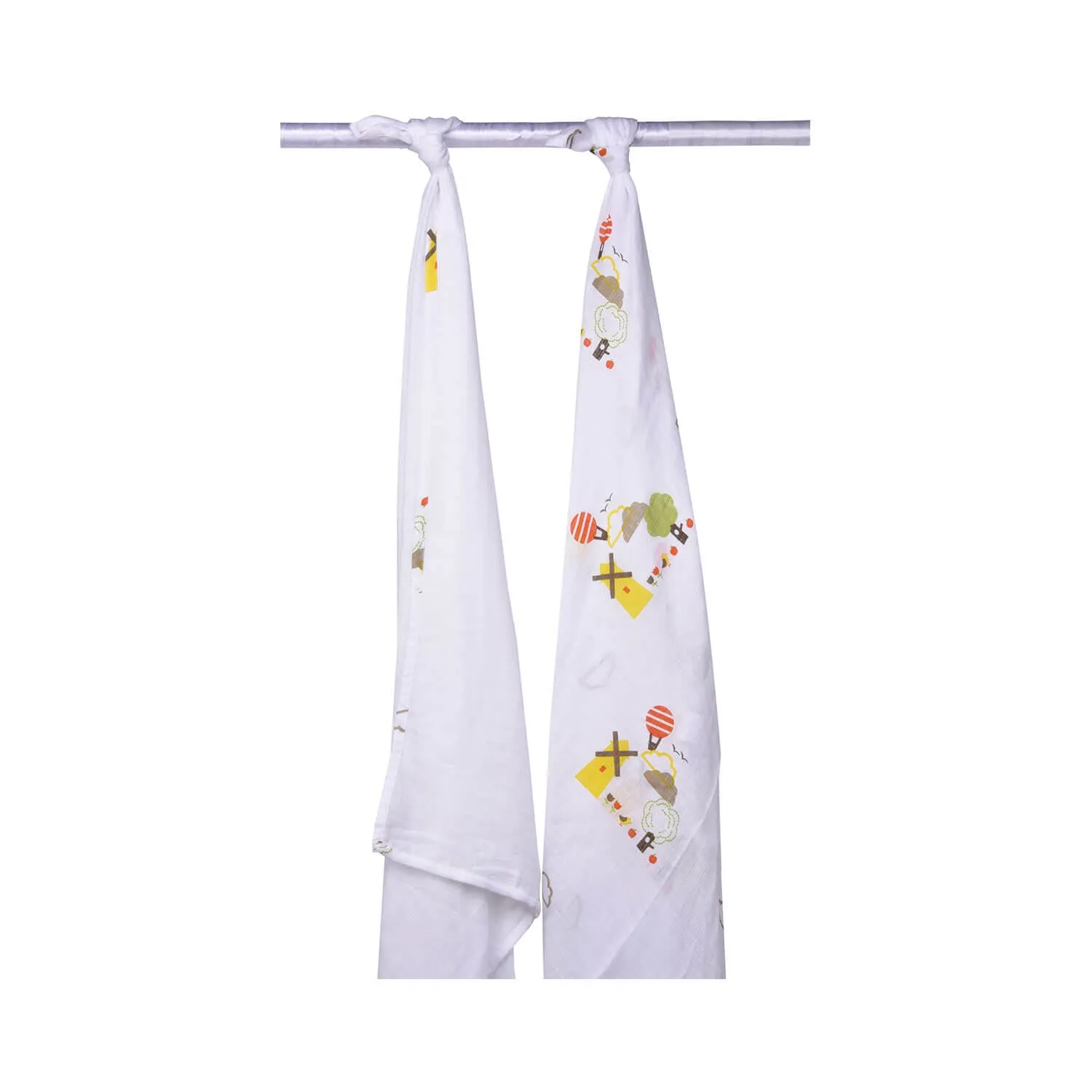 Muslin Swaddle - 2Pc Set - Dutch Country Yellow