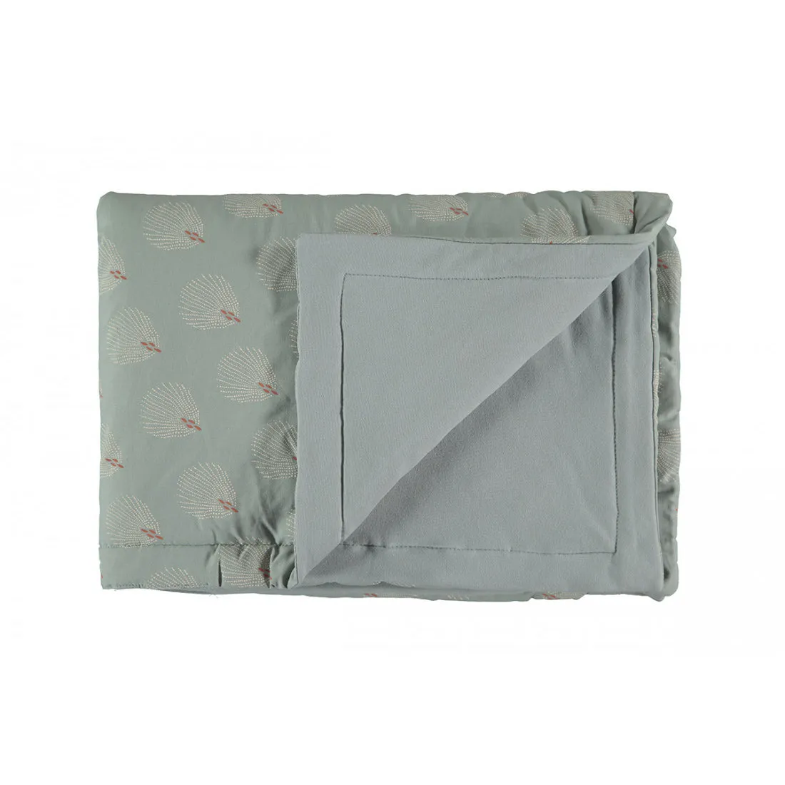 nobodinoz Laponia Blanket White Gatsby/Antique Green