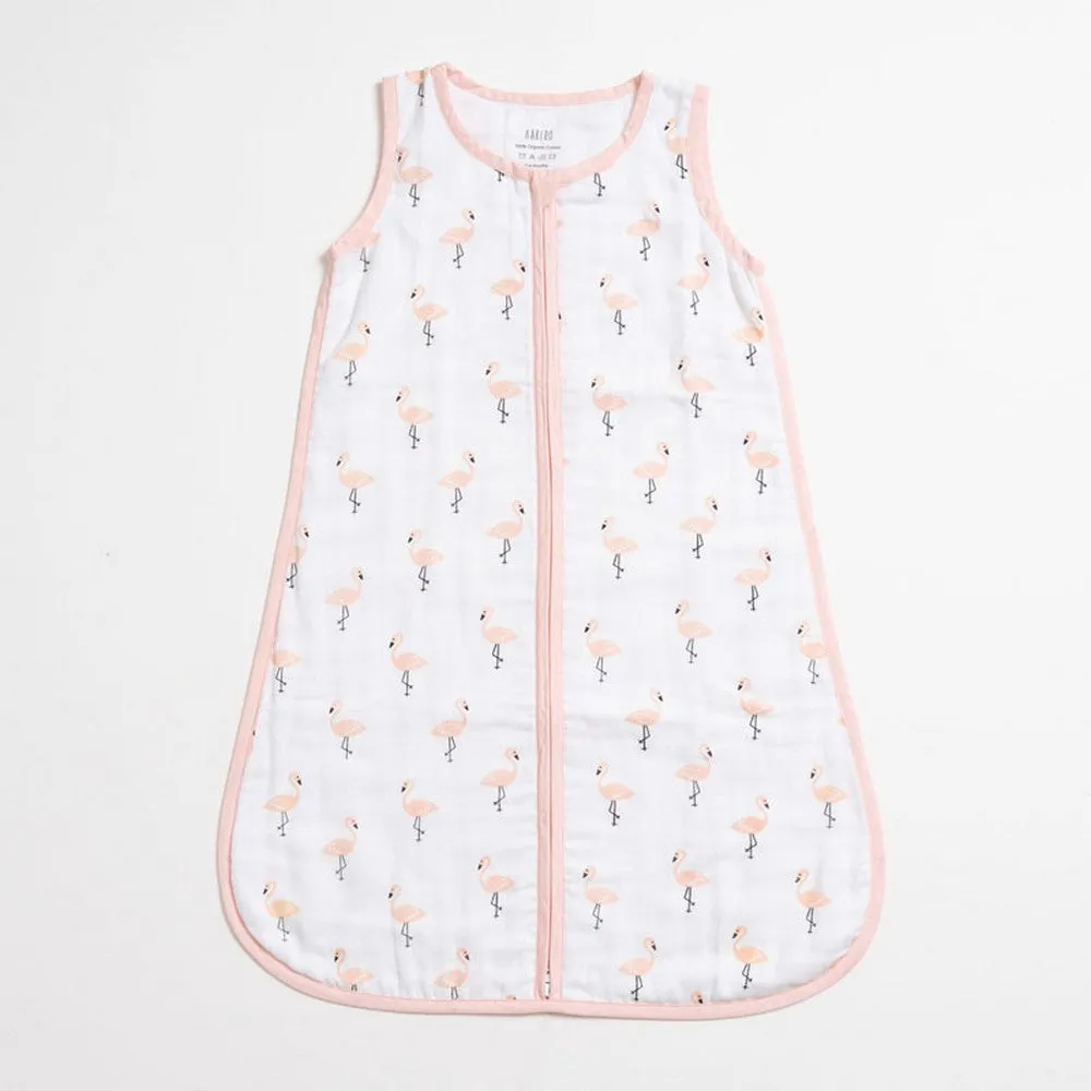 Peach Tropical Flamingo Theme Sleeping Bag