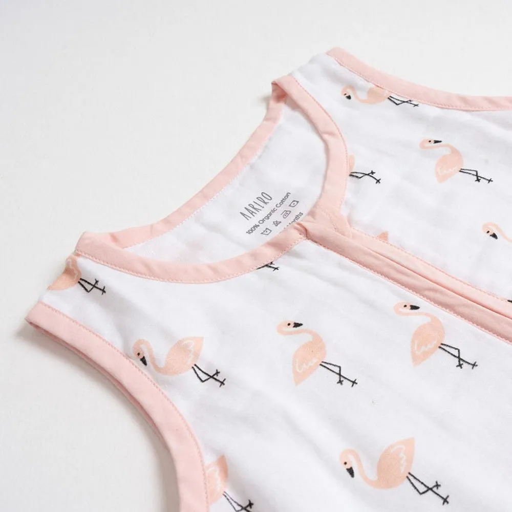 Peach Tropical Flamingo Theme Sleeping Bag
