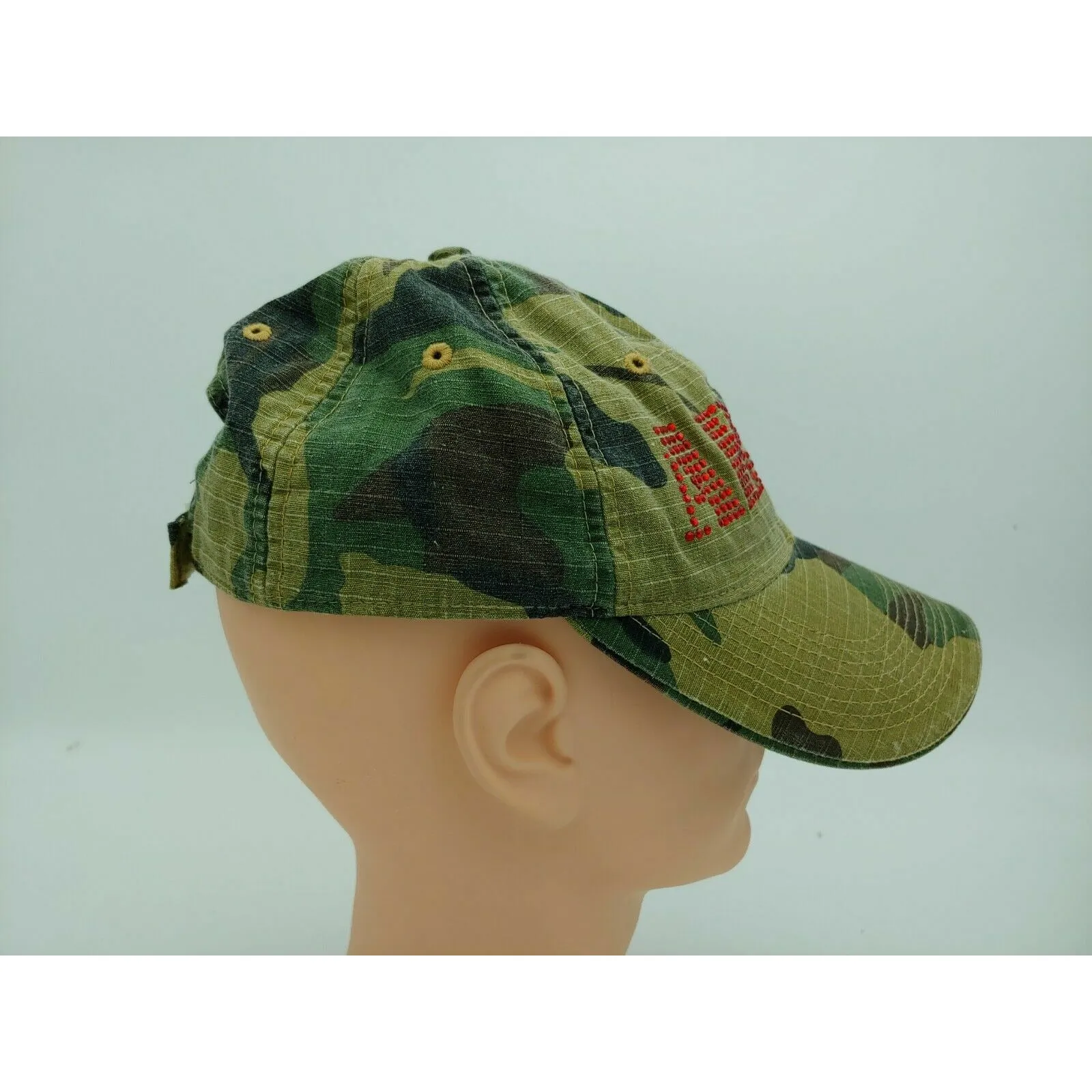Red Rhinestone Décor Army letters on ranger Military Fan Outdoor Hat Cap