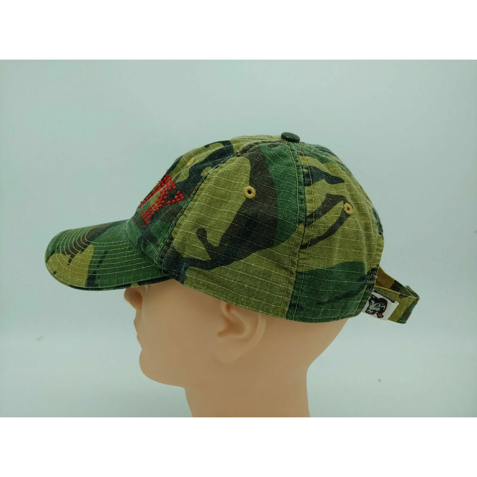Red Rhinestone Décor Army letters on ranger Military Fan Outdoor Hat Cap