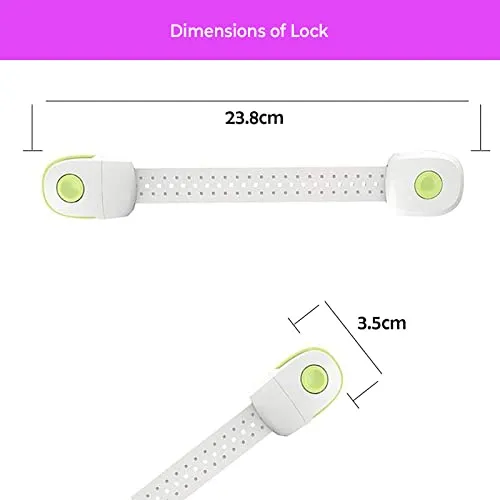 Safe-O-Kid- Cabinet/Drawer Lock- Green (Pack of 2)
