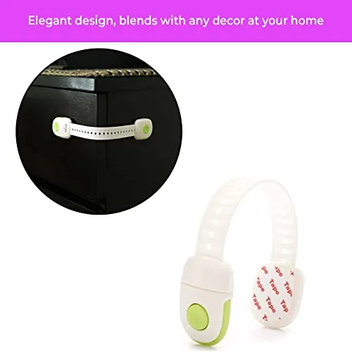 Safe-O-Kid- Cabinet/Drawer Lock- Green (Pack of 2)