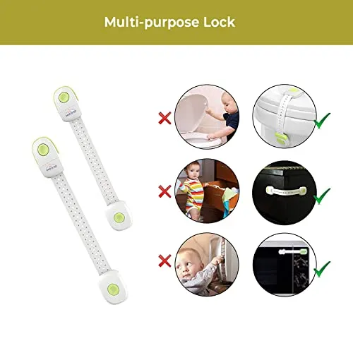 Safe-O-Kid- Cabinet/Drawer Lock- Green (Pack of 2)
