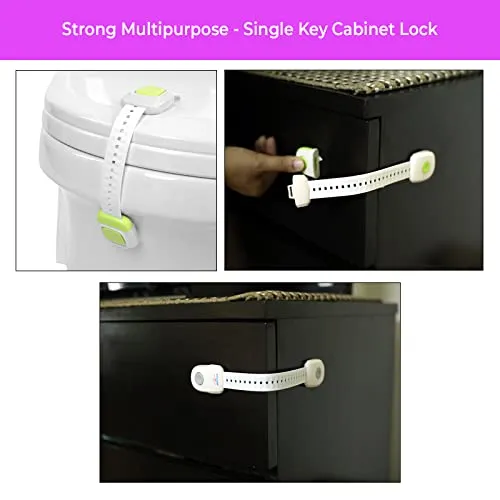 Safe-O-Kid- Cabinet/Drawer Lock- Green (Pack of 2)