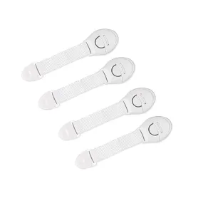 Safe-O-Kid- One Side Open Multi-Purpose Child Safety Lock- White (Pack of 4)