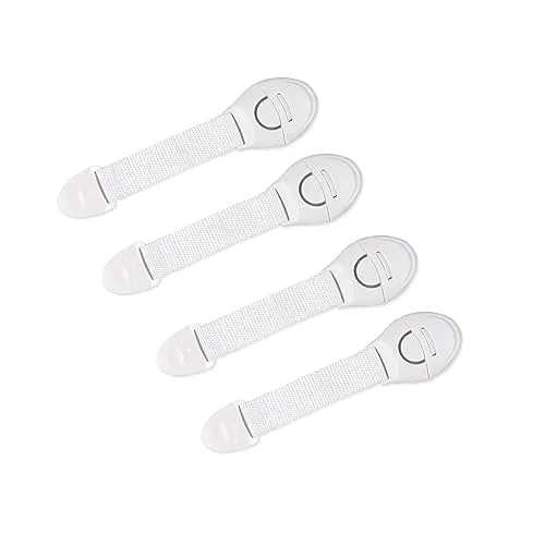 Safe-O-Kid- One Side Open Multi-Purpose Child Safety Lock- White (Pack of 4)