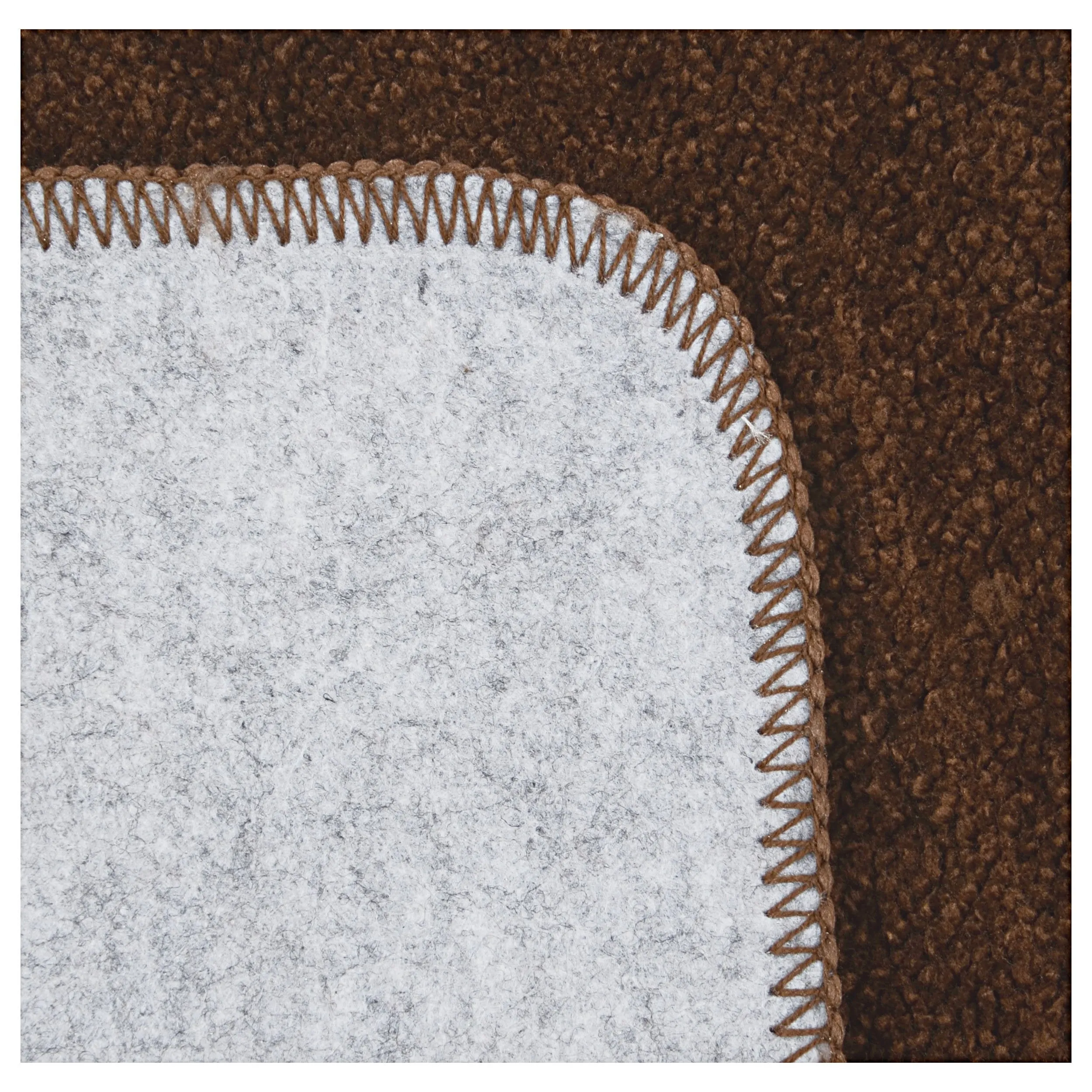 Saral Home Soft Microfiber Brown Small Anti Slip Bathmat Set of 2, 35X50cm