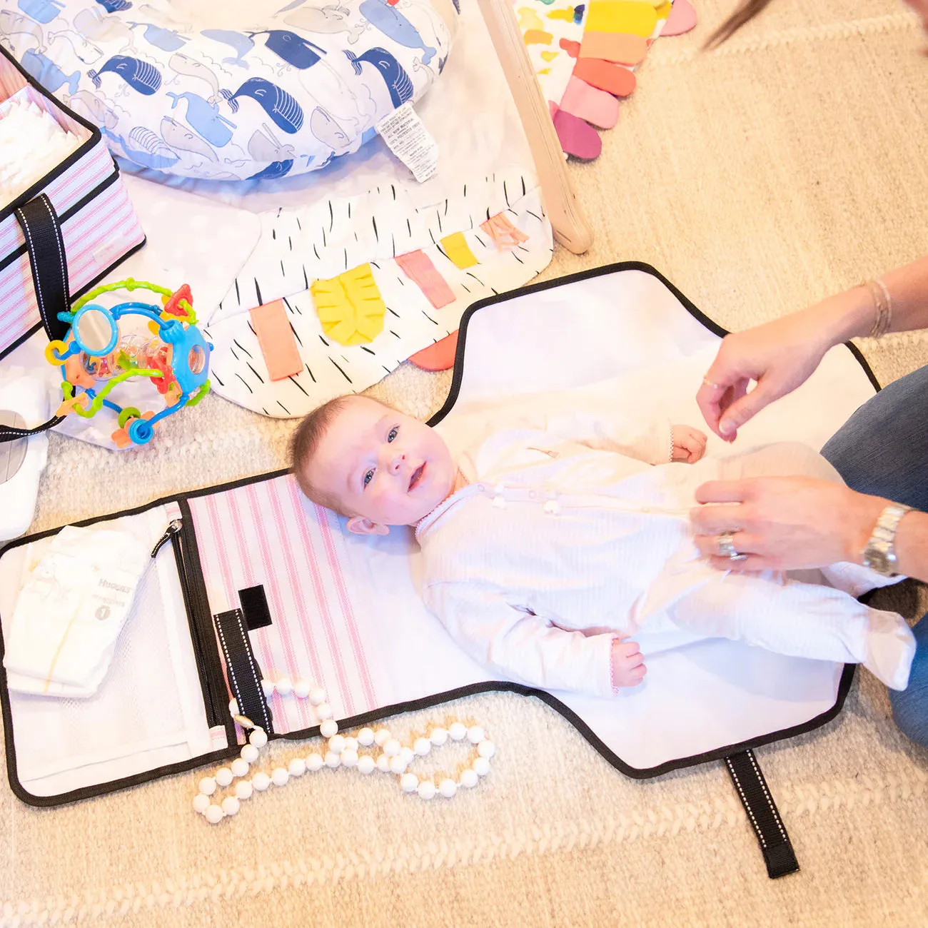 Scout Game Changer Changing Pad in Ticked Pink