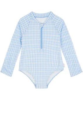 Seafolly sunsuits - cornflower blue gingham
