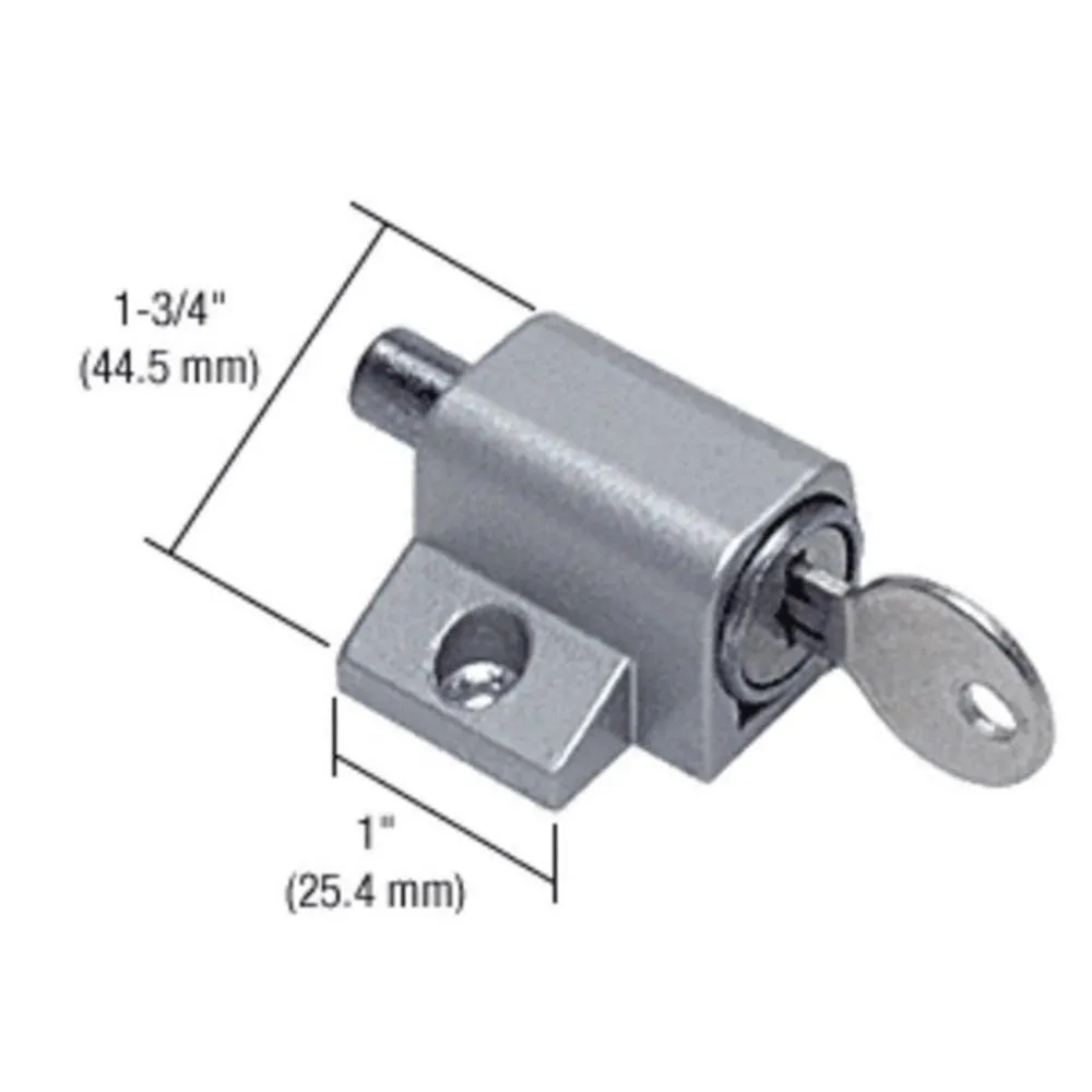 Security Keyed Patio Door Lock - Aluminum