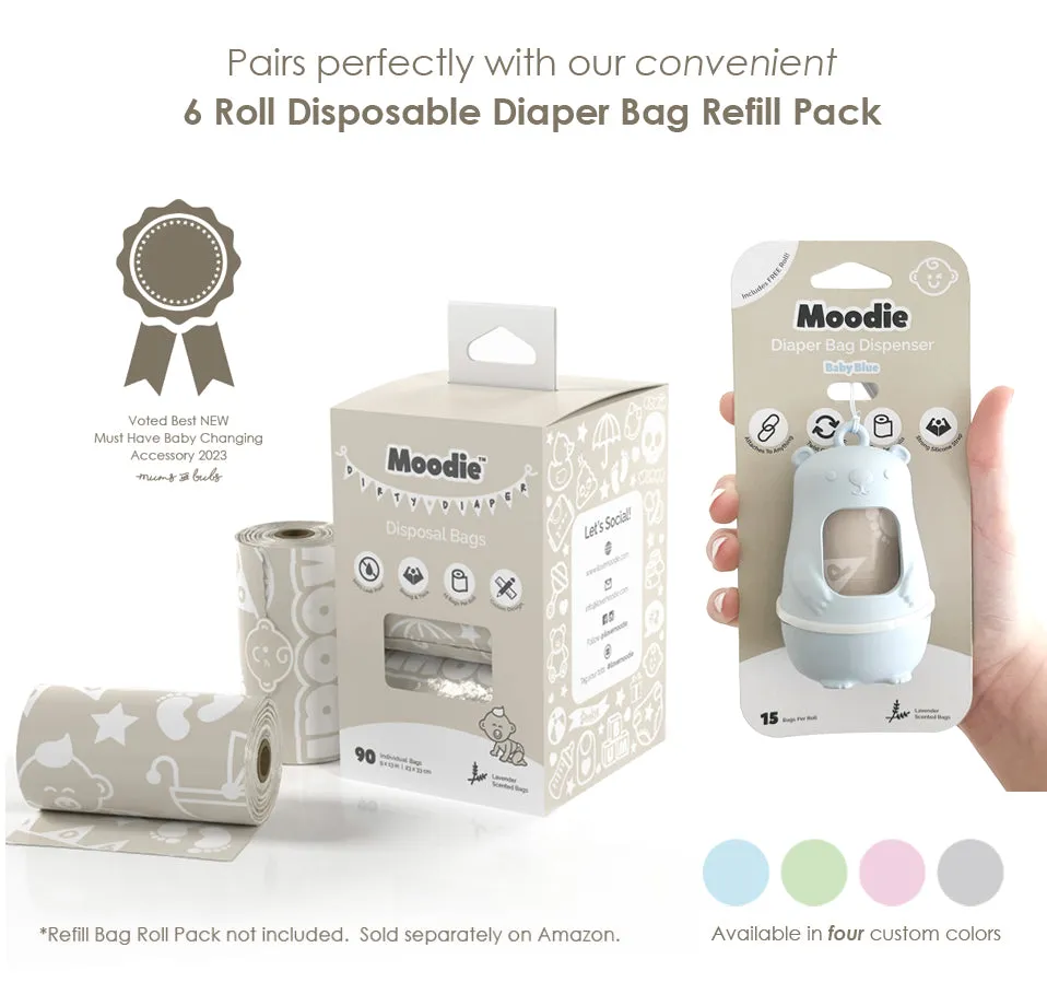 Teddy Bear Disposable Diaper Bag Dispenser | BABY BLUE