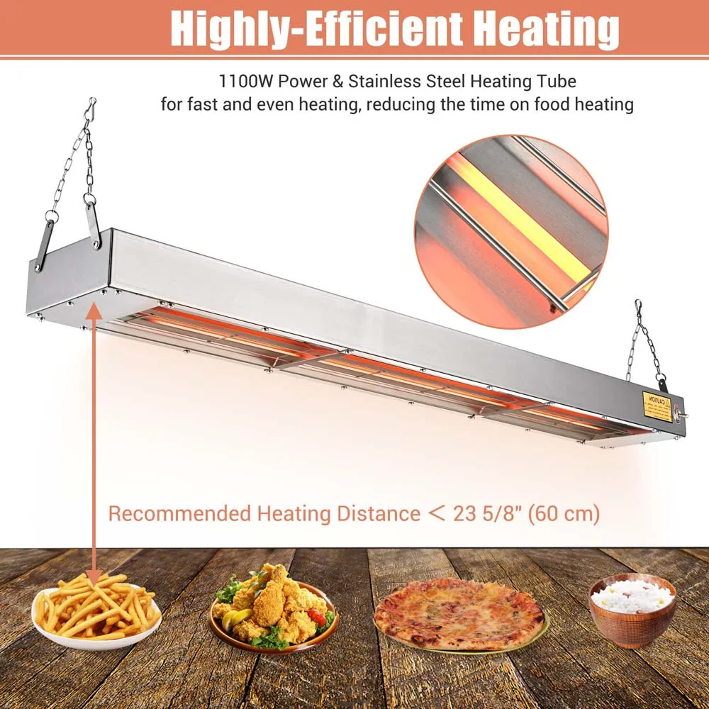 TheLAShop 43 in. Food Heater Strip Warmer 110V 1100W
