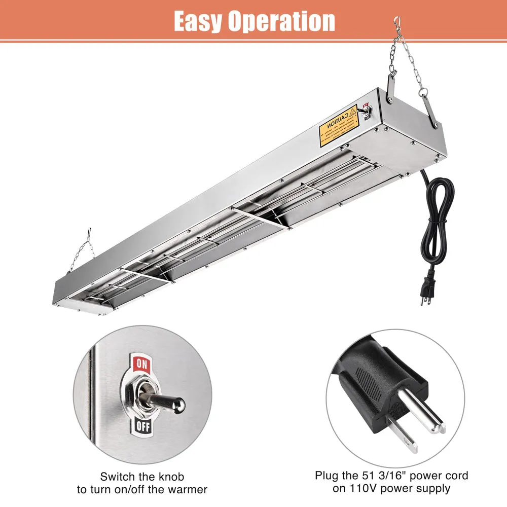 TheLAShop 43 in. Food Heater Strip Warmer 110V 1100W
