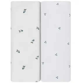 Waterproof Changing Pad Cover | Cradle Sheet Set - Blue Berry