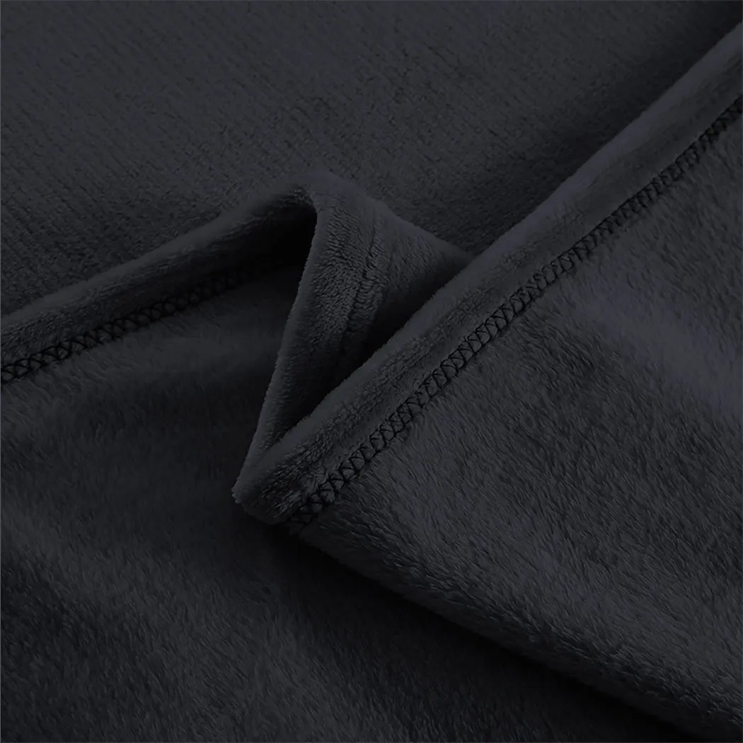 Waylon Throw Ultra-Soft Blanket 320gsm 220x240cm Warm - Dark Grey