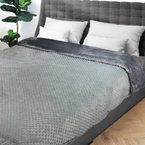 Whalen Weighted Soft Blanket Cover Quilt Single - Dark Grey