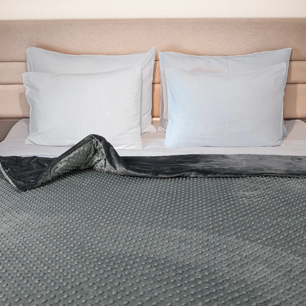Whalen Weighted Soft Blanket Cover Quilt Single - Dark Grey