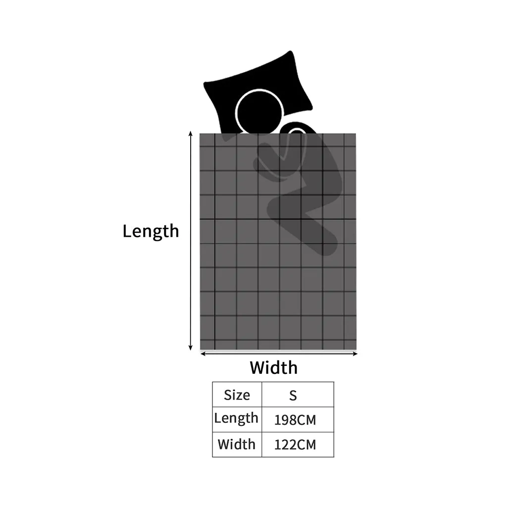 Whalen Weighted Soft Blanket Cover Quilt Single - Dark Grey