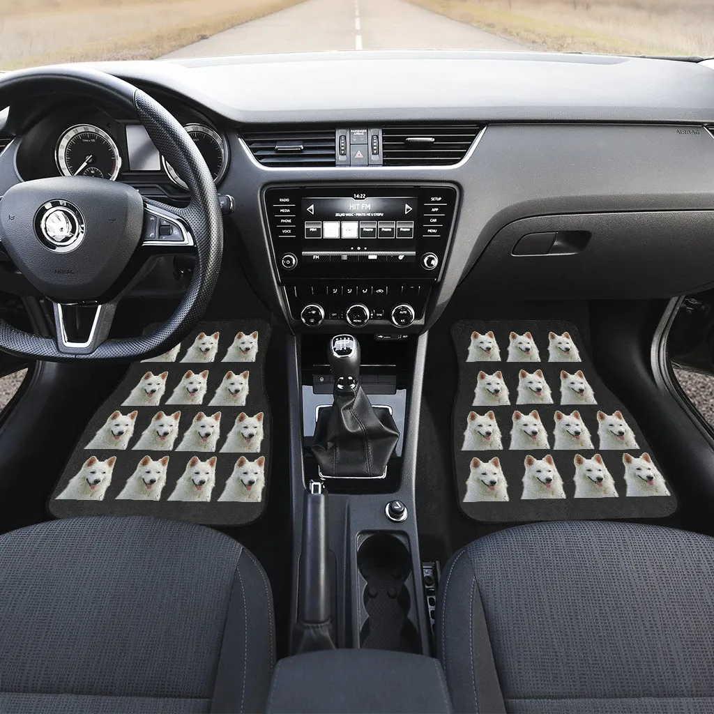 White Swiss Shepherd Car Mats (Front & Back)